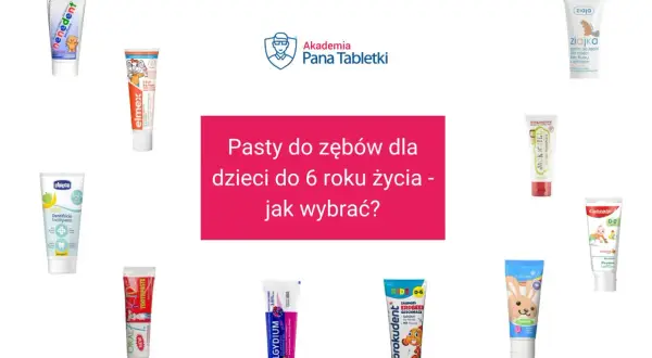 Kolekcja past do zębów dla dzieci, od nenedent po Colgate, omawia skład past do zębów dla najmłodszych.