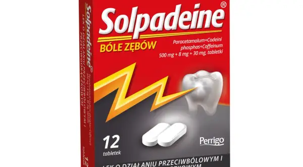 Solpadeine - silny lek przeciwbólowy na ból zęba bez recepty. Skutecznie zwalcza ból zęba dzięki paracetamolowi, kodeinie i kofeinie.