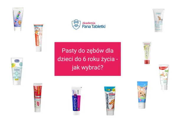 Kolekcja past do zębów dla dzieci, od nenedent po Colgate, omawia skład past do zębów dla najmłodszych.